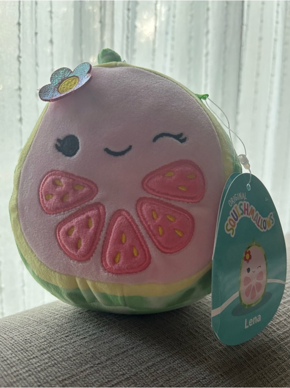 NWT Squishmallows Lena the Guava Fruit Plush 5”